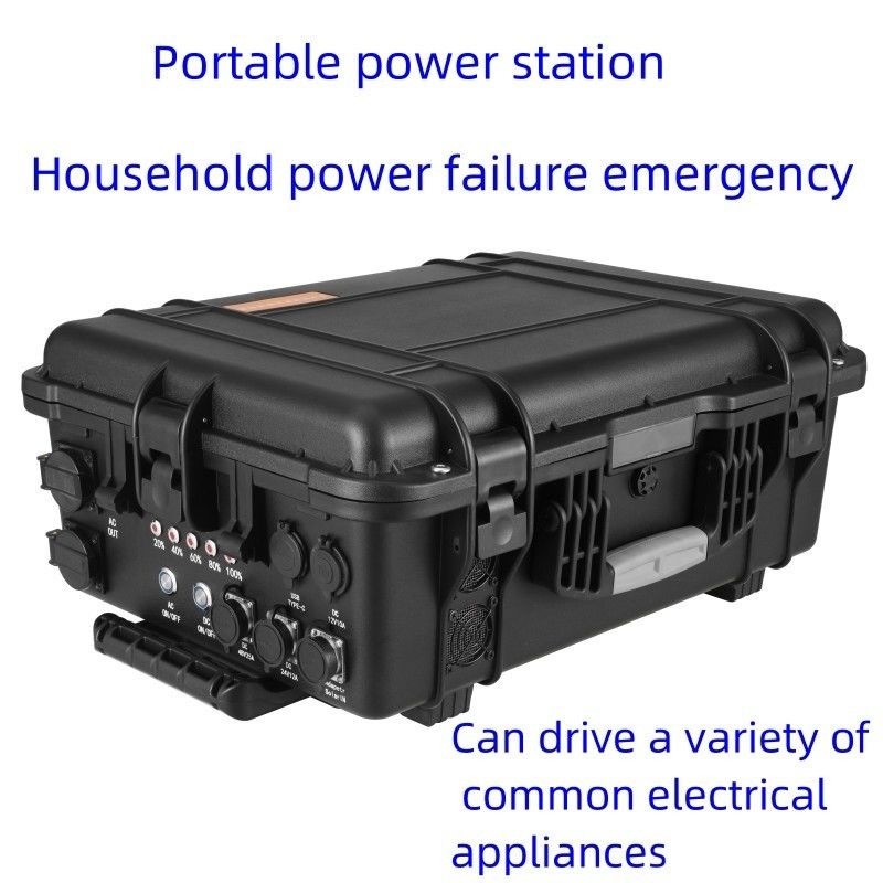 Puissance maximale de 3000W Station solaire portable en courant continu personnalisée en extérieur avec batterie LiFePO4