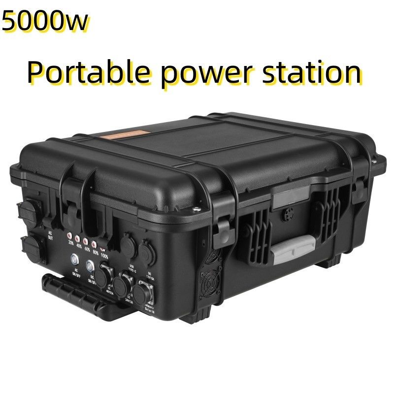 4800wh USB/Type-C Max5000W alimentation électrique empilable pour la pêche, la conduite autonome et l'extérieur