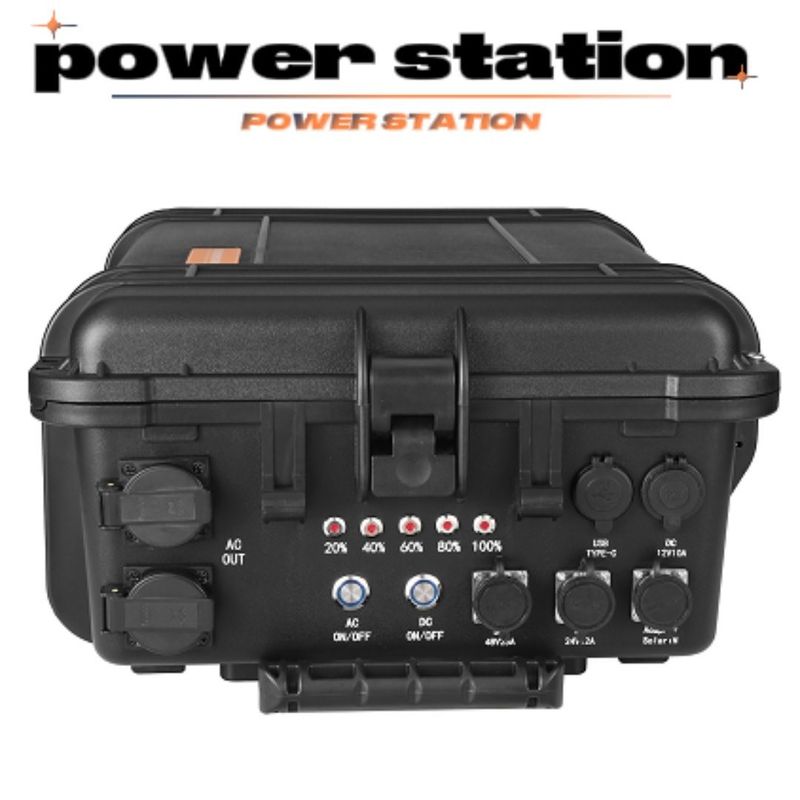 Urgences extérieures à domicile Travail en voiture Station solaire portable 3000W avec batterie LiFePO4