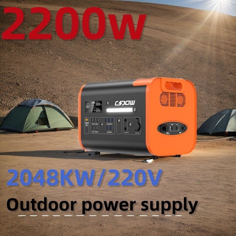 Générateur solaire portable de 600W/1000W/1800W/2200W pour camping/maison/urgence Environ 25 kg