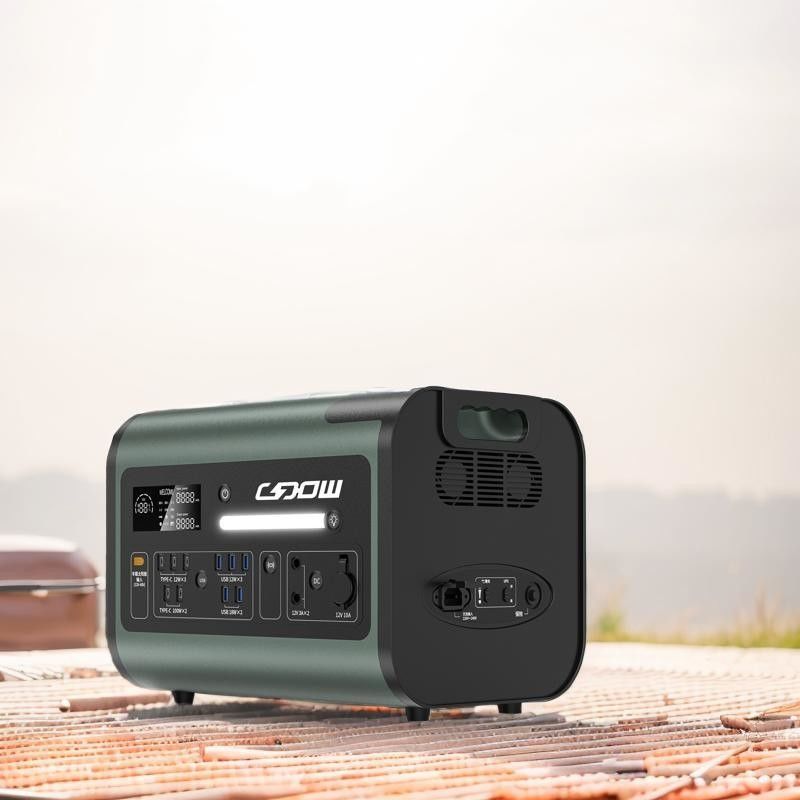 Chargement sans fil 15W 1000W 2200W centrale électrique portable pour camping d'urgence en plein air