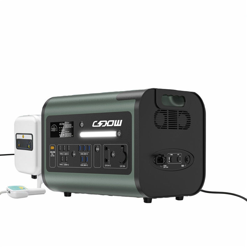 2048wh LiFePO4 stockage à batterie sécurisé chargeur solaire générateur d'énergie mobile puissance 1500W Mains