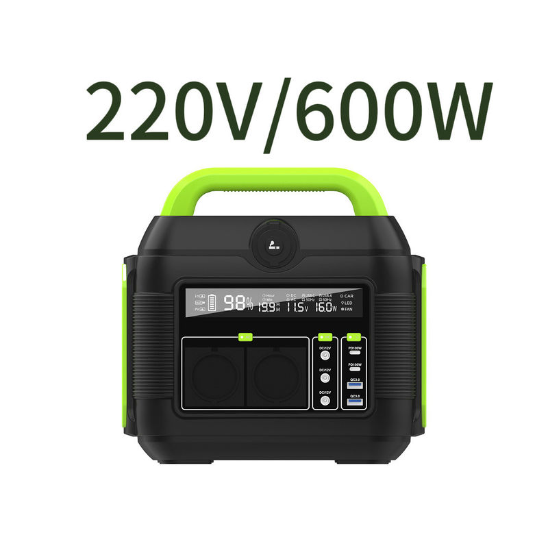 Batterie au lithium 600W Camping Mini Portable Sorties AC Banque d'alimentation 110V 220V pour toutes les marques