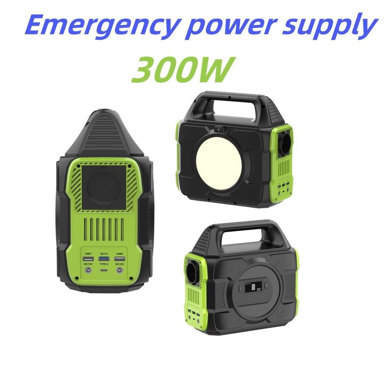 Peut ne pas être amovible 300W centrale électrique d'urgence portable avec écran à cristaux liquides