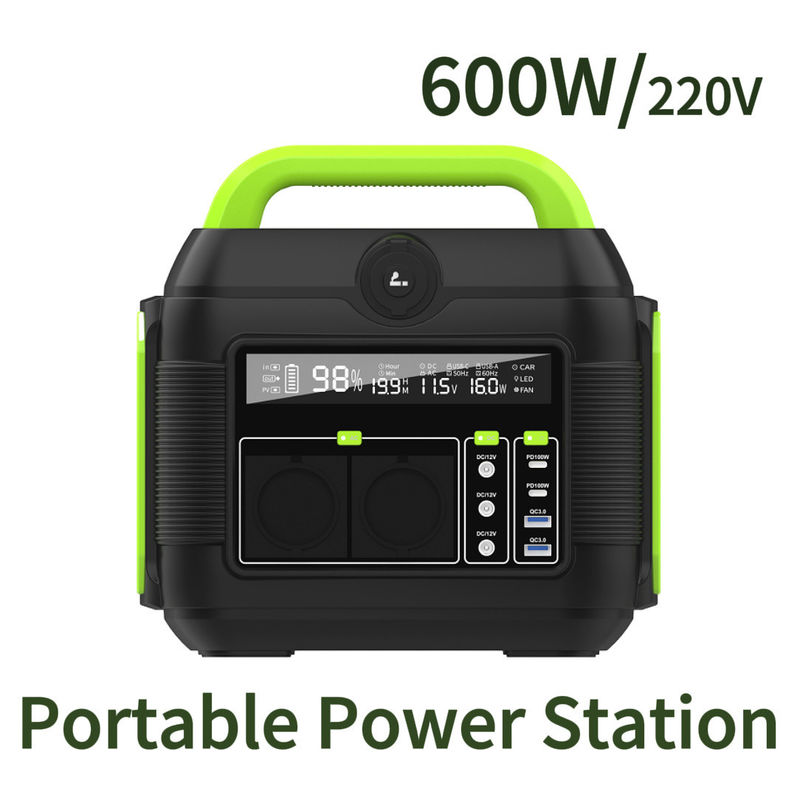 Banque d'énergie recyclable de 500W Station de lithium portable en plein air de 600W pour le camping d'aventure