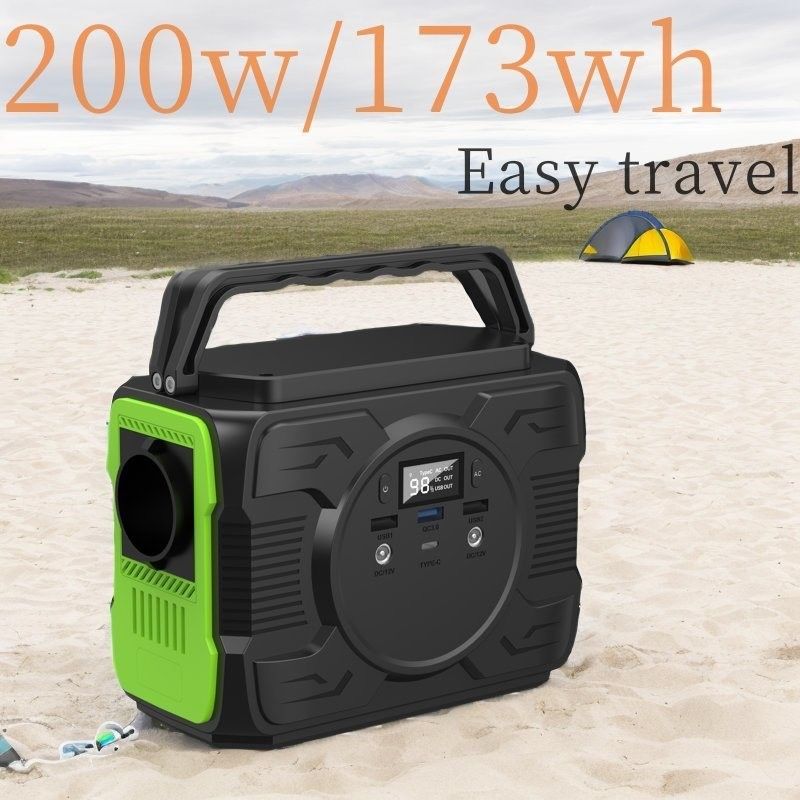 Station électrique portable 200W batterie de camping d'urgence LiFePO4 Générateur solaire pour extérieur