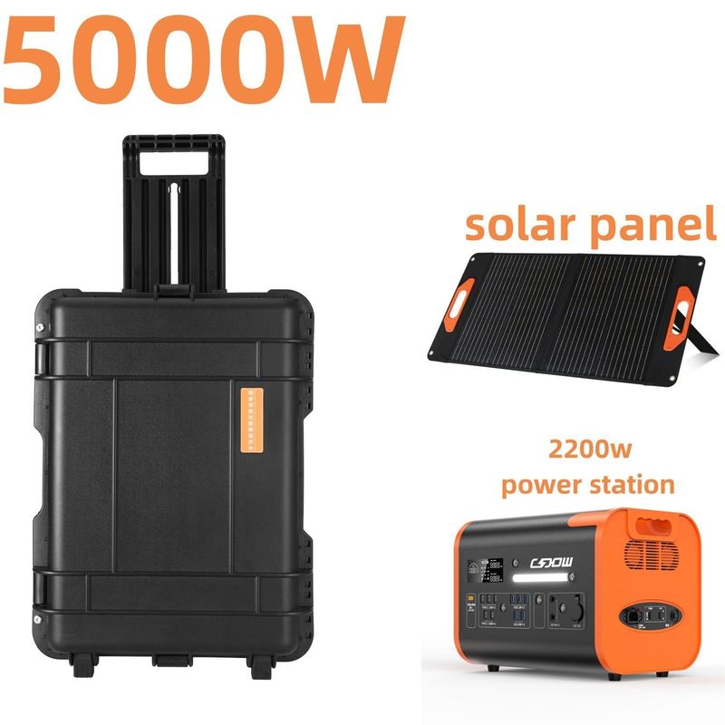 Générateur d'énergie solaire portable nouvellement conçu pour une puissance maximale de 8000 W en extérieur et un temps de charge de 6 à 7 heures