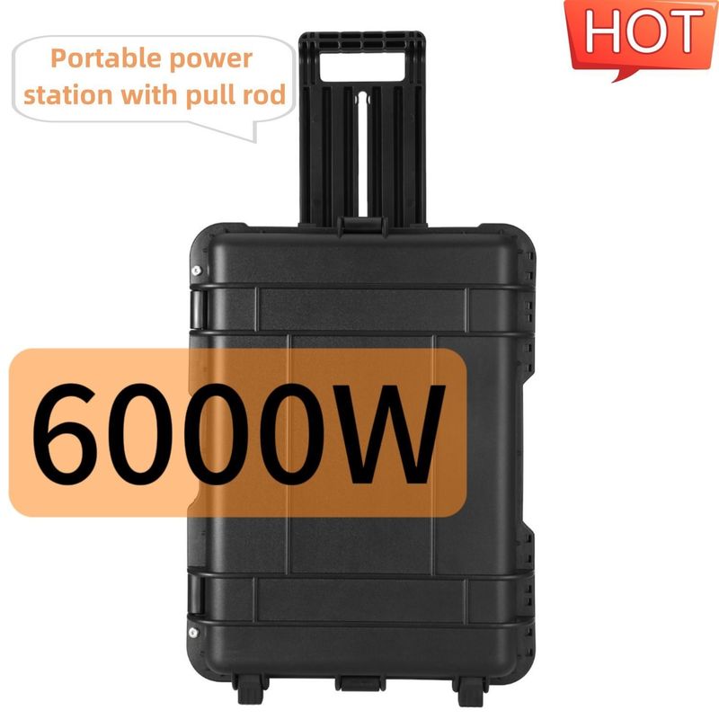 Générateur solaire portable extérieur multifonctionnel de 6000 W avec courant de sortie CA maximal 15 A