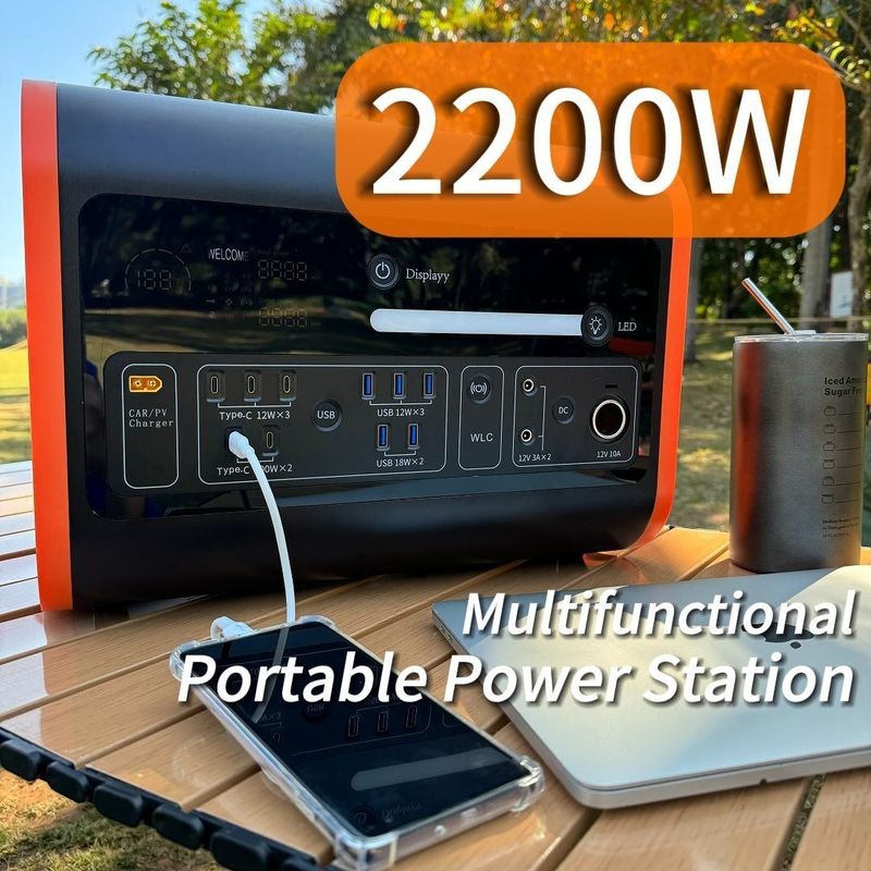25 kg LiFePO4 2200W 2500W 2000W centrale électrique portable pour le stockage d'énergie extérieur en cas d'urgence