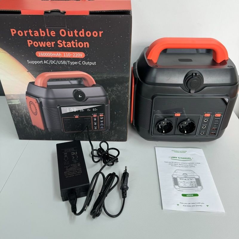 Générateur de stockage d'énergie solaire de capacité 576wh pour camping familial et véhicule mobile