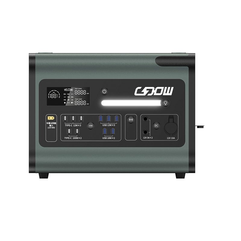 LiFePO4 Batterie au lithium 2200W Générateur solaire à courant alternatif Station électrique portable pour urgences