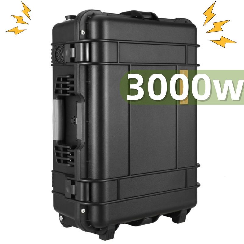 All Socket Type 3000W LiFePO4 Batterie centrale électrique portable avec une puissance de pointe de 6000W