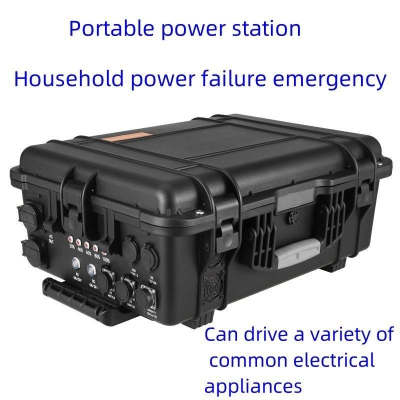 CE.Un38.3 Station électrique portable extérieure LiFePO4 certifiée 3000 W avec USB/Type-C 18 W maximum
