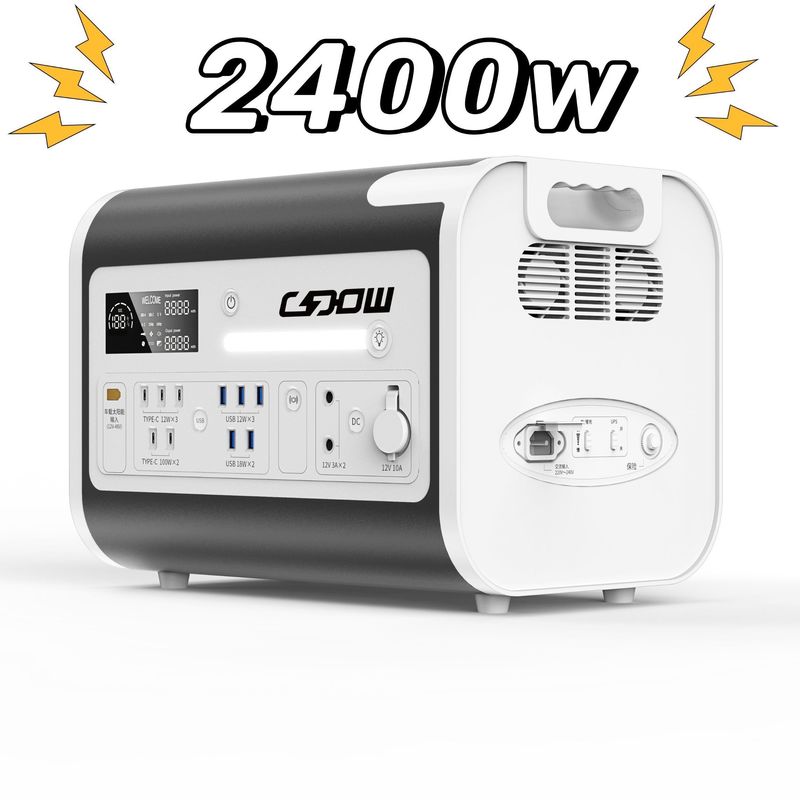 Station électrique de camping avec charge solaire et de courant alternatif Plage de fluctuation de la tension de sortie -5%-5%