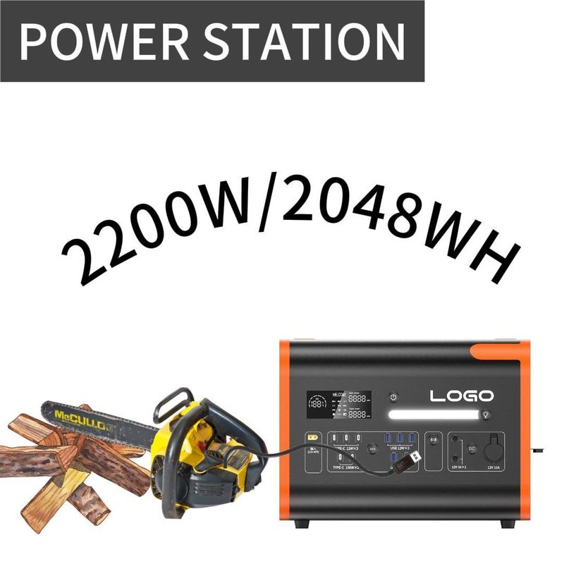 Générateur mobile portable de 1500 W, centrale solaire, recharge rapide, alimentation sans interruption