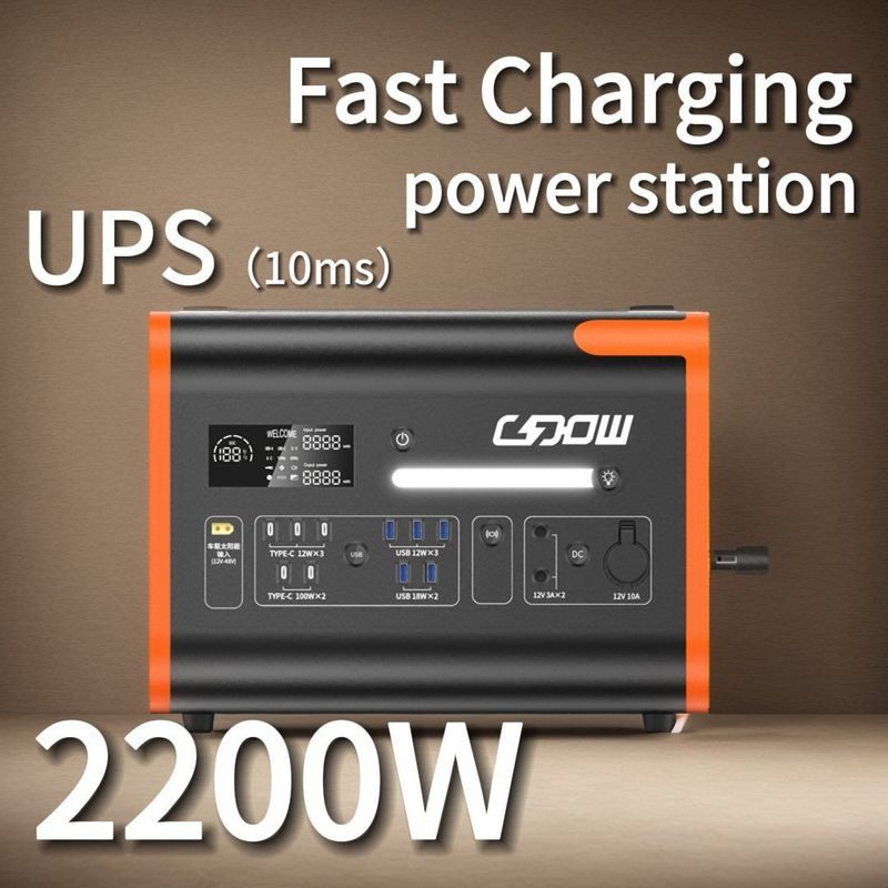 2024 Générateur solaire portable de 2000W Station solaire à domicile 220V avec puissance maximale de 4400W
