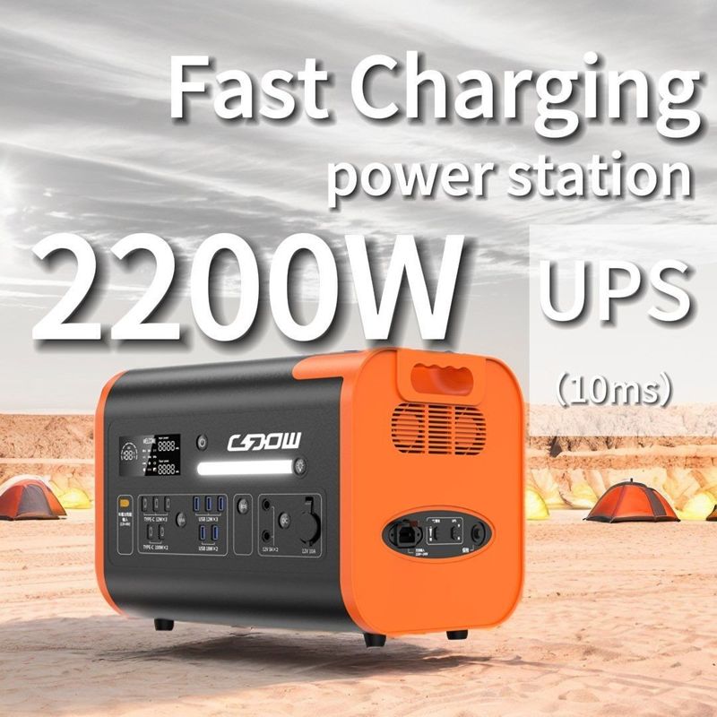 Chargeur portable 2000W Chargeur de voiture centrale électrique portable pour ordinateur portable et camping