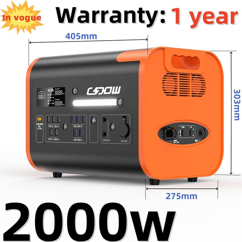 4400W Puissance maximale Batterie portable Station électrique en veille et panneaux solaires pour l'énergie
