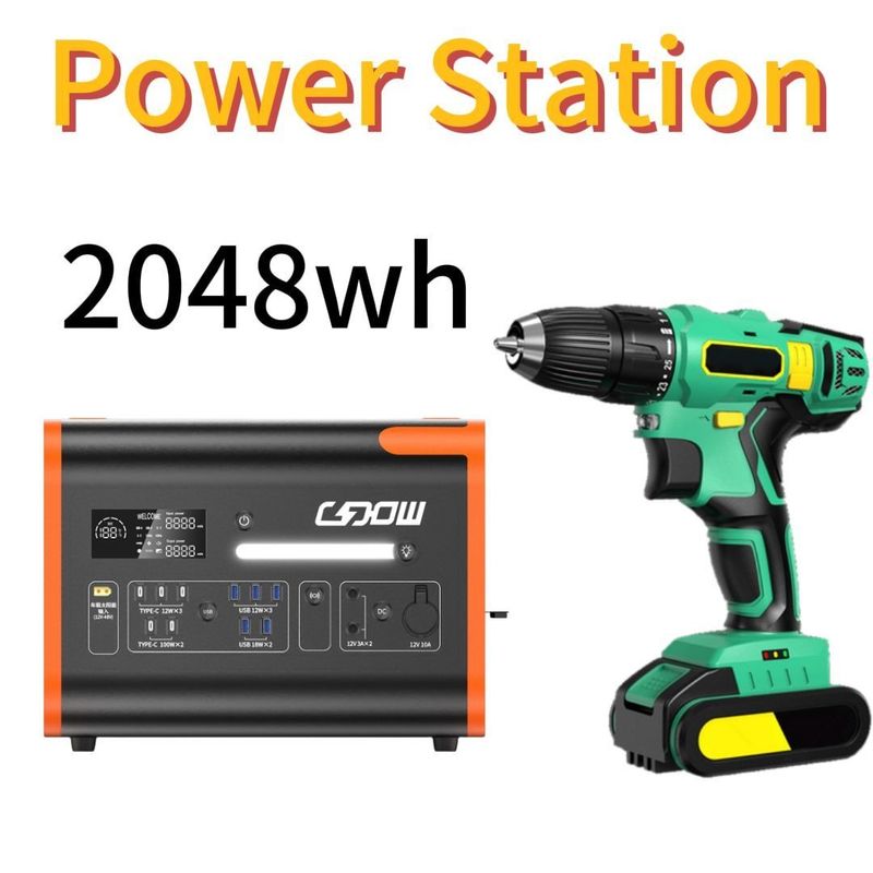 Marché nord-américain 2000W 2200W centrale solaire portable avec batterie LiFePO4