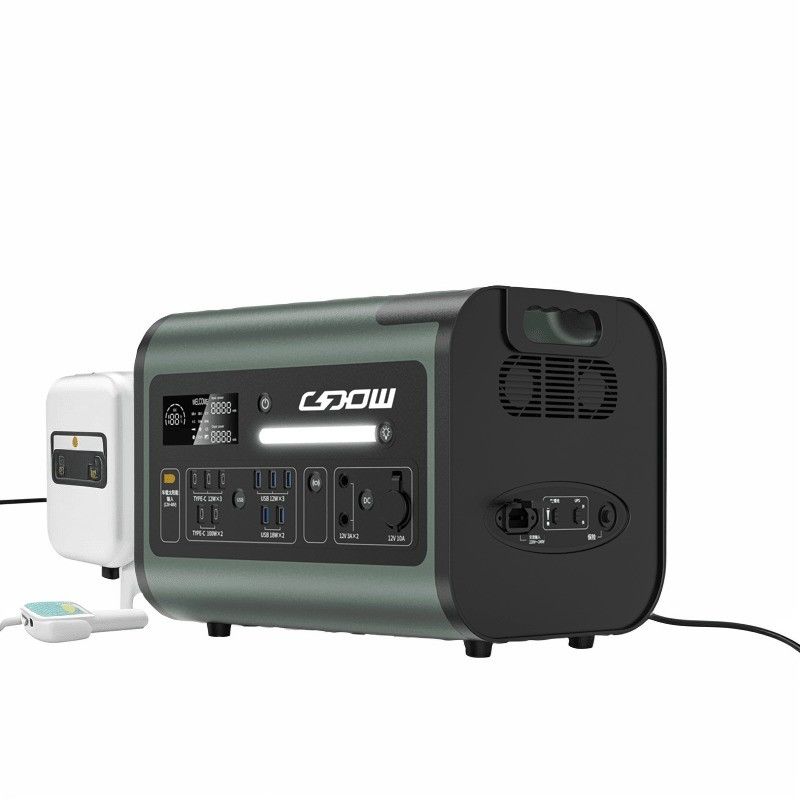 Centrale électrique portable de 2000W LiFePO4 stockage à batterie sécurisé avec charge solaire et mains