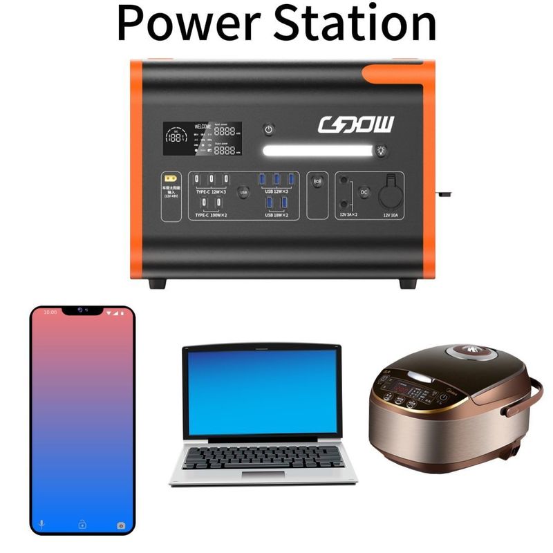Générateur solaire de 2000W à 3000 cycles pour l'alimentation mobile en extérieur sur le marché de l'Asie de l'Est
