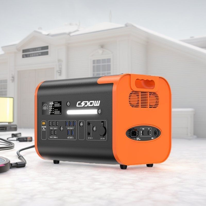 Système de stockage d'énergie LiFePO4 2048wh pour camping sans fil à l'extérieur