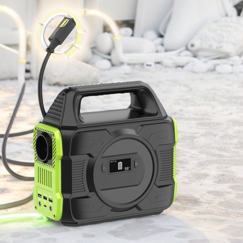 Station solaire portable extérieure de 300 W. Sortie en courant alternatif et en courant continu pour tous vos besoins en énergie