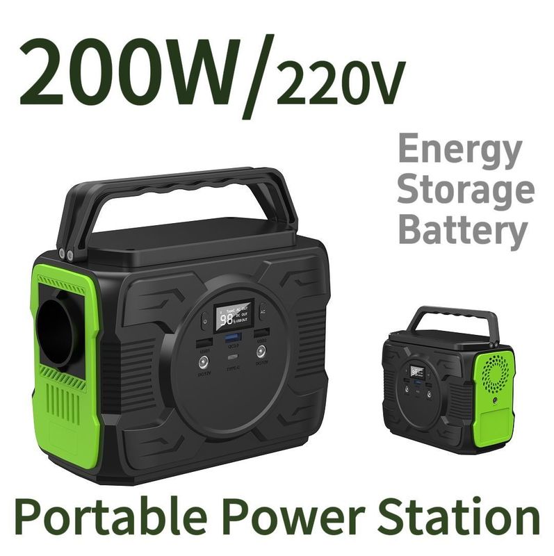 Banque d'alimentation de stockage d'énergie extérieure 200W alimentation portable avec batterie lithium-ion