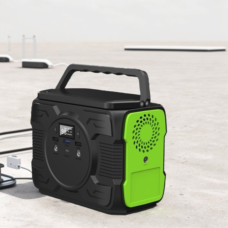 Station électrique mobile avec sortie 5V/2.1A USB1/USB2 et sortie 12V-16.8V/6A DC1 2
