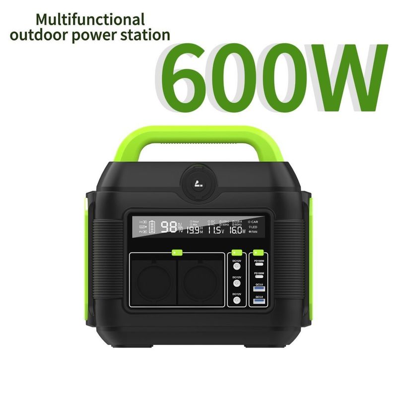 Couleur personnalisable 600W Stockage d'énergie portable pour une solution de sauvegarde d'énergie d'urgence
