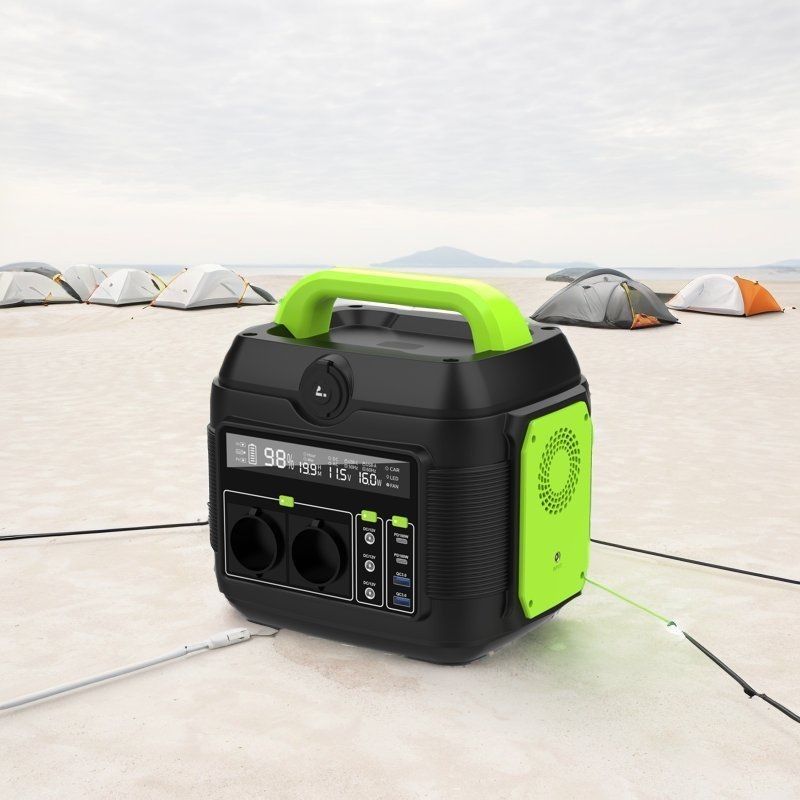 Solution d'alimentation pour camping en plein air Centrale électrique de 600 W avec batterie au lithium et sortie S6