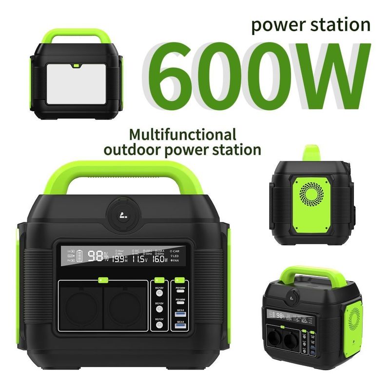 600W Outdoor Camping Station électrique portable Batterie amovible Mai Pas de norme américaine