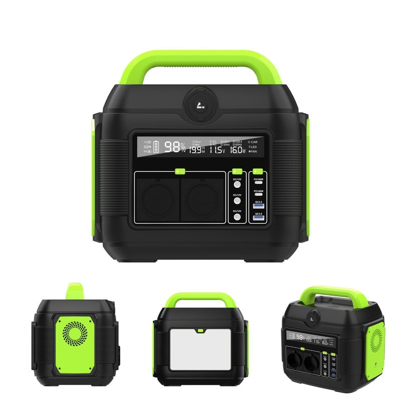 Générateur portable batterie au lithium centrale électrique mobile avec prise AC 110V 220V 600W
