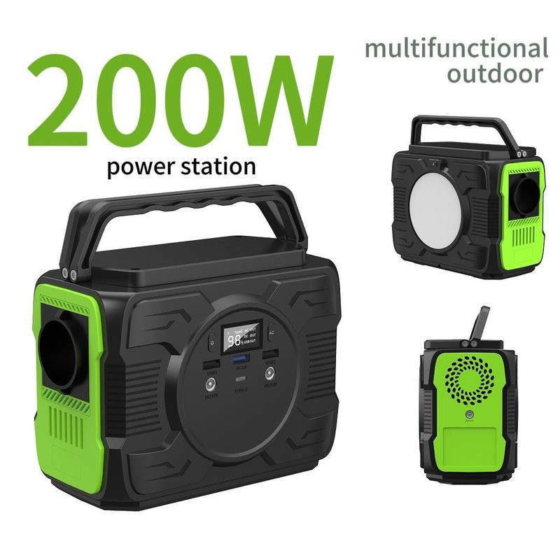 12V/3A Type C Entrée/sortie 200W Station solaire de camping avec batterie au lithium