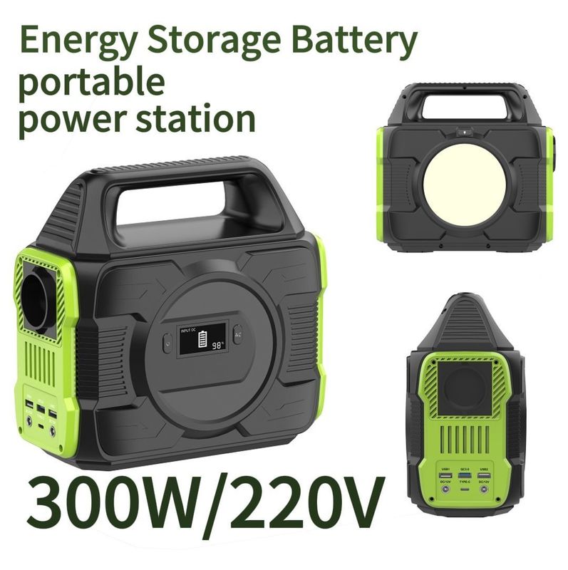 S3 300W Système d'énergie solaire mini déconnecté du réseau Banque d'énergie solaire portable avec prise EU AC