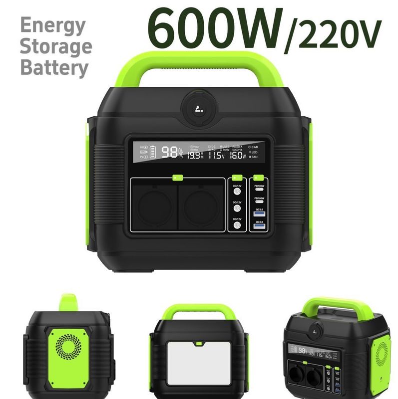 S6 Révéler écran LCD 500W Mini centrale électrique portable pour le chargement d'ordinateurs portables et de téléphones