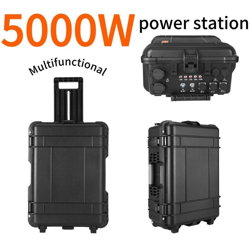 Générateur solaire de camping de 5000W Banque d'énergie Station électrique portable avec panneau solaire pliable
