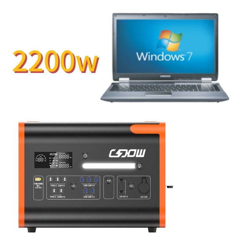 2000 W de charge rapide bidirectionnelle LiFePO4 batterie alimentation mobile portable pour famille
