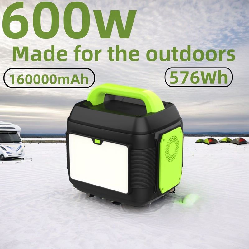 Générateur solaire portable professionnel 600W 576Wh / 14.4V / 40Ah / 160000mAh avec MPPT
