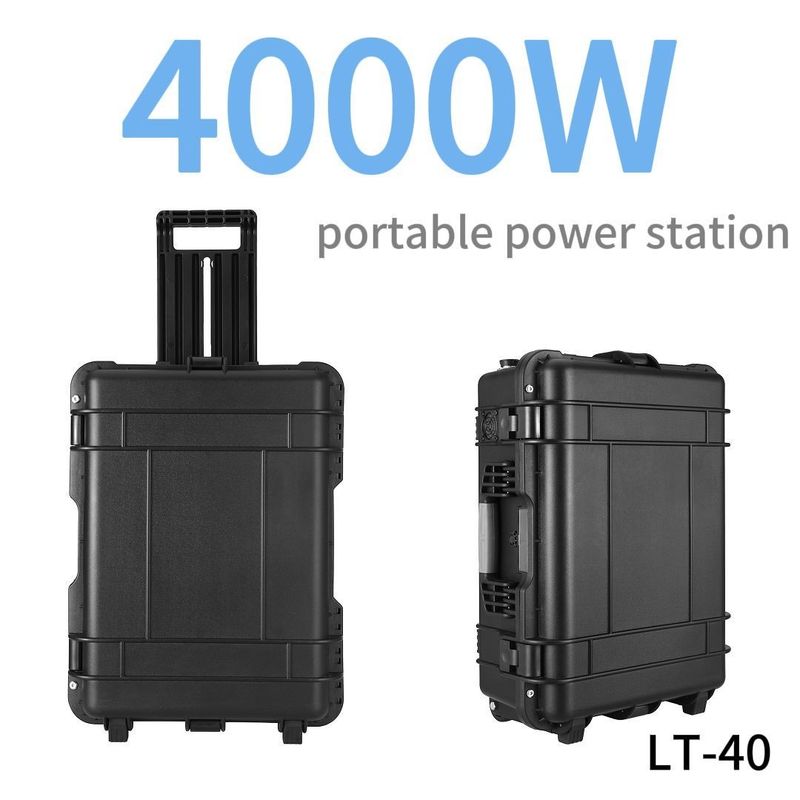 4000W stockage d'énergie portable batterie centrale électrique Forme d'onde de sortie AC Pure Sine Wave
