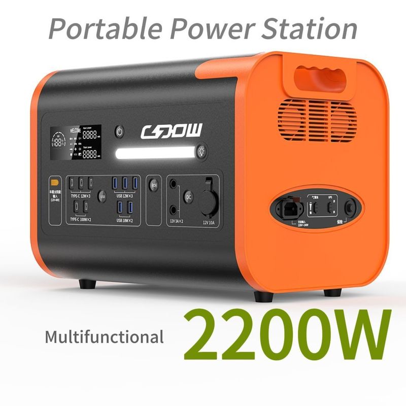 Station électrique portable avec 51.52V40ah 3.22V*16s Capacité de la batterie et 2000 cycles de vie