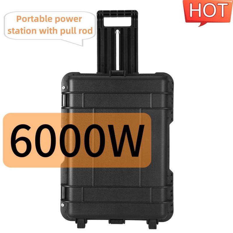 Générateur solaire portable multifonctionnel de puissance maximale de 6000 W pour les solutions d'alimentation en extérieur