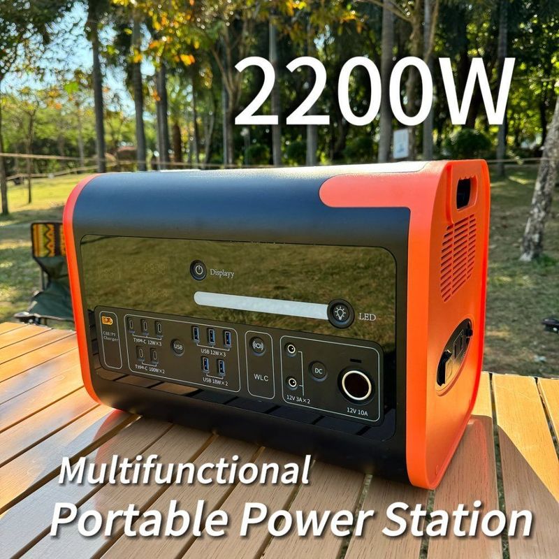 AT22 2200W/2048wh/40ah LiFePO4 Générateur solaire de stockage d'énergie pour centrale électrique portable