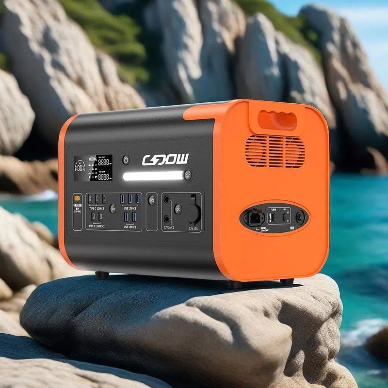 Système de stockage d'énergie de 2200 W Générateur solaire portable avec alimentation en continu