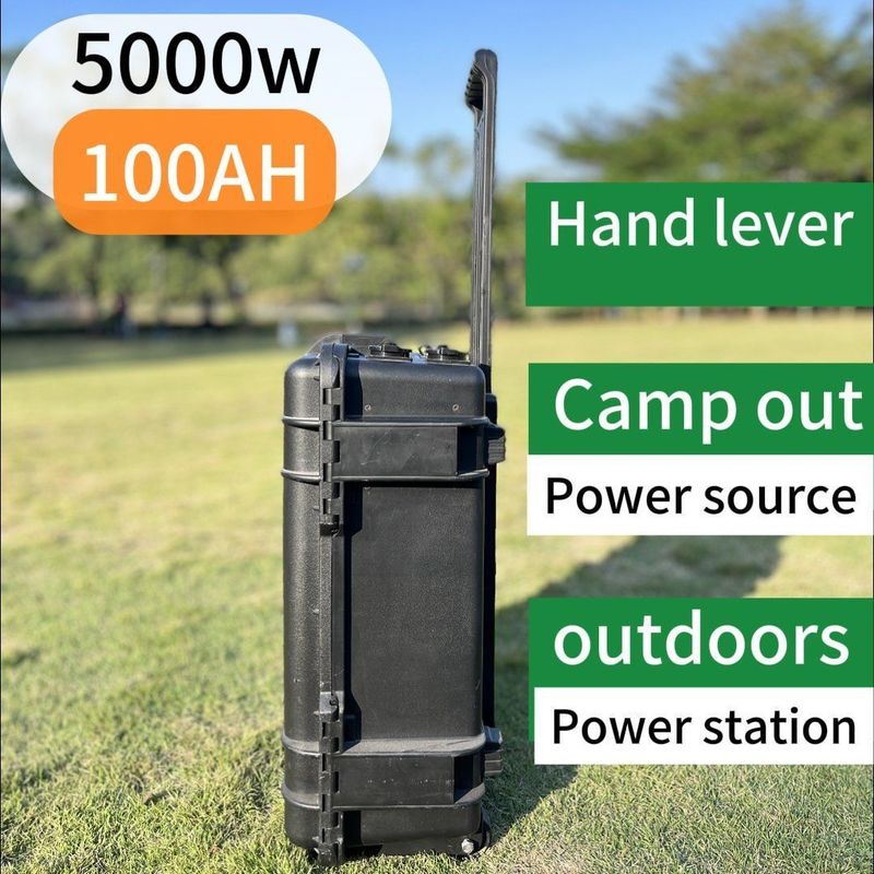 Socket de sortie AC Toutes les 100ah Lithium Iron Phosphate batterie Noir Générateur solaire pour les urgences