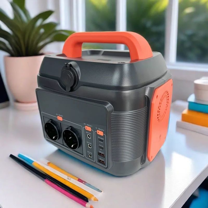 Centrale électrique portable extérieure à haute capacité Orange 600W/576wh 40ah Générateur solaire