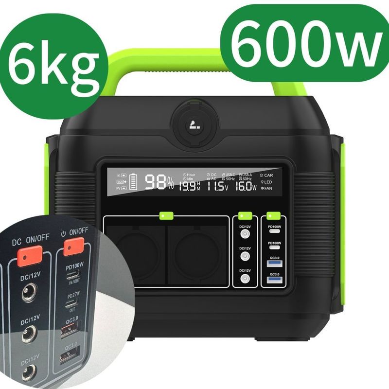 Système de stockage portable avec batterie amovible et centrale électrique à courant alternatif de 110V/220V