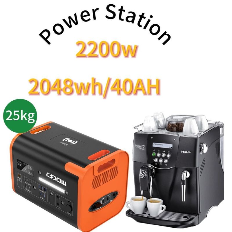Station solaire extérieure personnalisée de 2000 W avec prise standard américaine et longue durée de vie