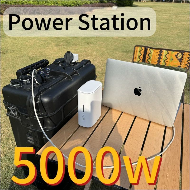 Une centrale électrique mobile à onde sinusoïdale pure de grande capacité de 5000 W/7000 W pour les aventures en plein air