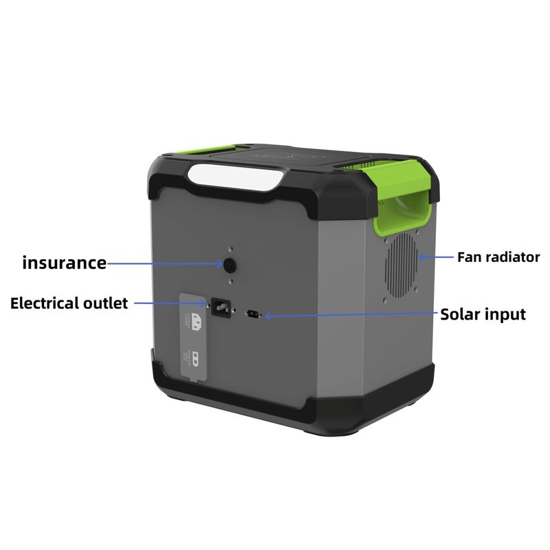 Solution d'énergie propre 1500W Sine-Wave AC Input Générateur solaire centrale électrique portable